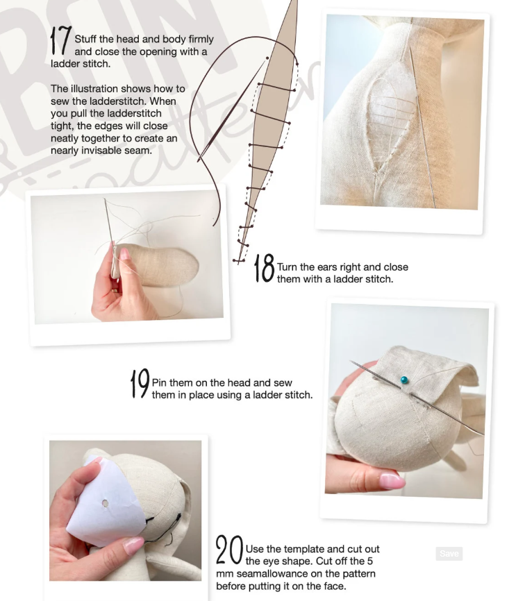 Bunny Sewing Pattern PDF 🐰 Instant Download & Instructions 📄