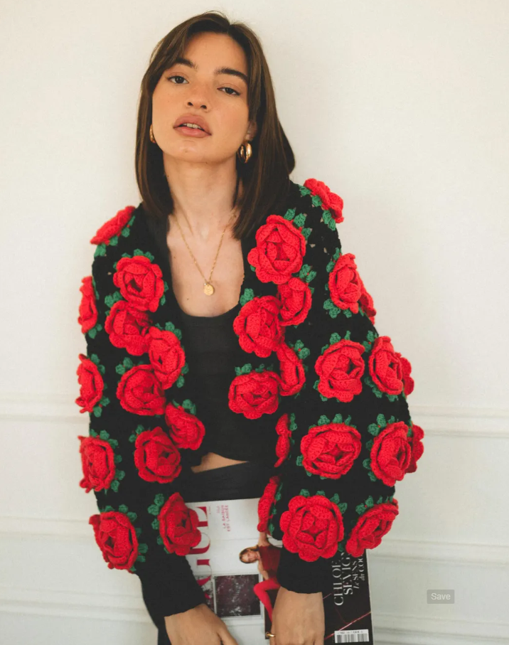 🌹 Rose Garden Crochet Jacket Pattern Granny Square Cardigan 🧶