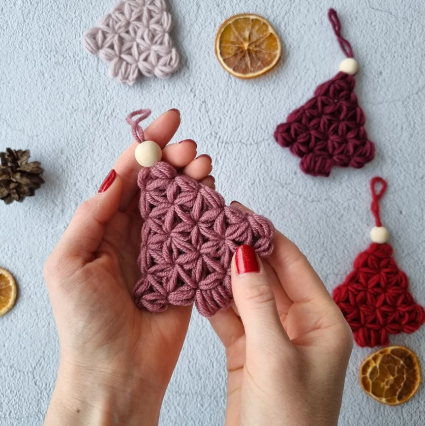 Christmas Tree Ornament  Holiday Decor Crochet Pattern