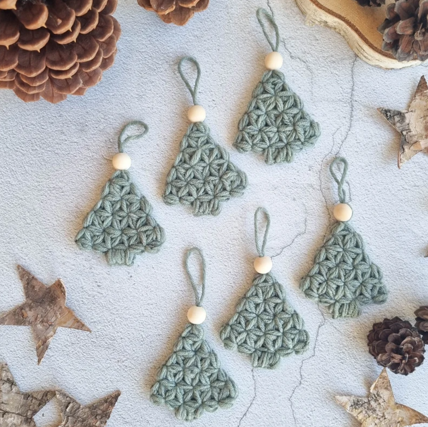 Christmas Tree Ornament  Holiday Decor Crochet Pattern