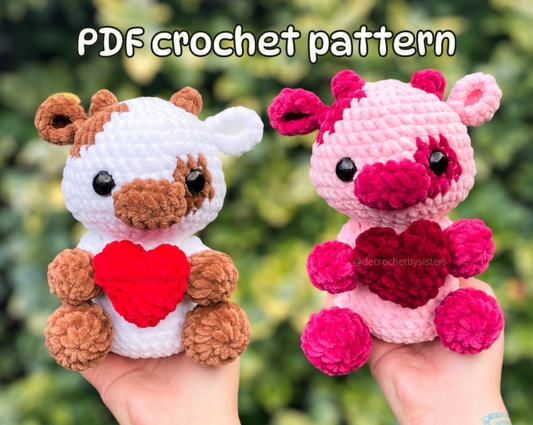 Valentine's Day Cow Plushie 🐄💝 Crochet Pattern