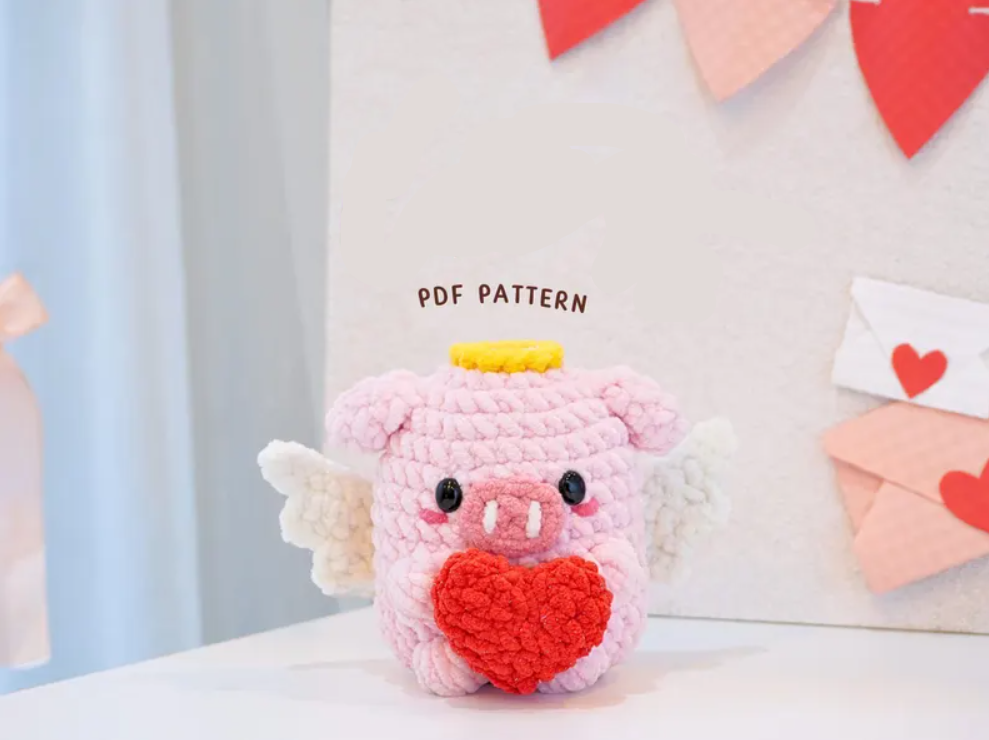 Cupid Pig Amigurumi 💘🐷 Crochet Pattern