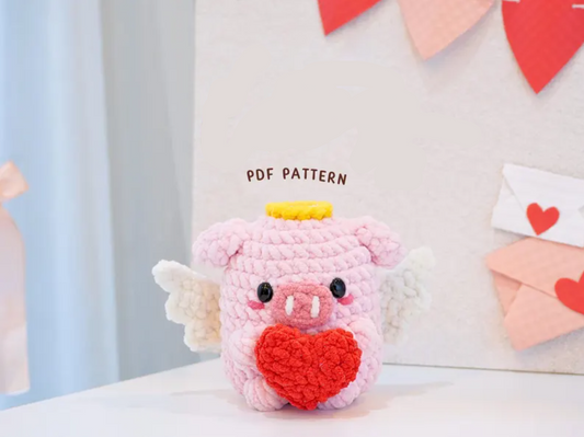 Cupid Pig Amigurumi 💘🐷 Crochet Pattern