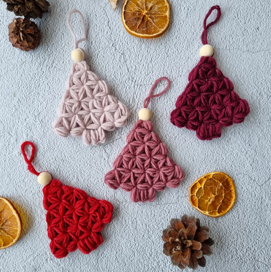 Christmas Tree Ornament  Holiday Decor Crochet Pattern