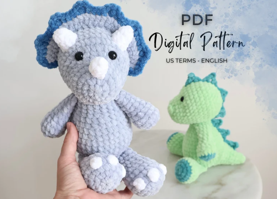 🦖 2-in-1 Dinosaur Crochet Pattern 🧶