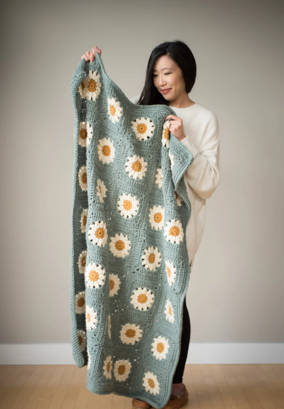 Cozy Days Daisy Blanket Crochet Pattern 🌼🧶