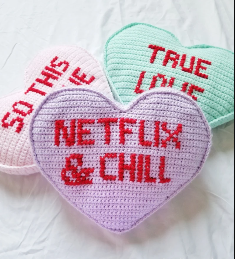 ❤️ Valentine's Day Candy Heart Pillow 🧸