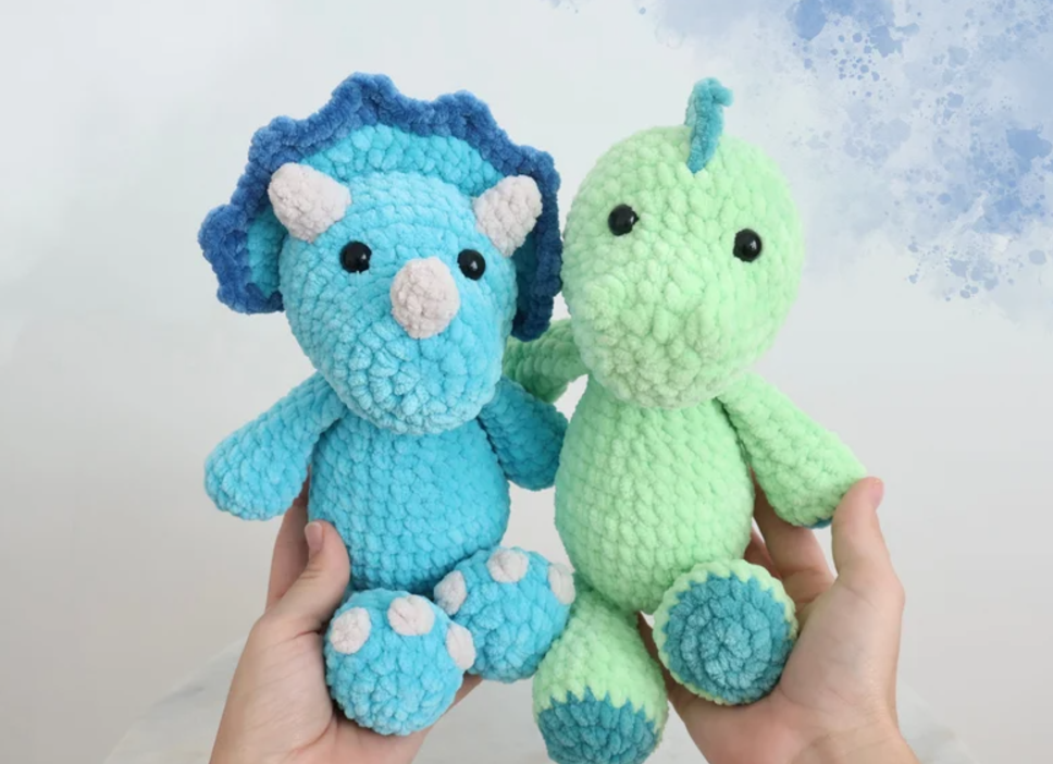 🦖 2-in-1 Dinosaur Crochet Pattern 🧶