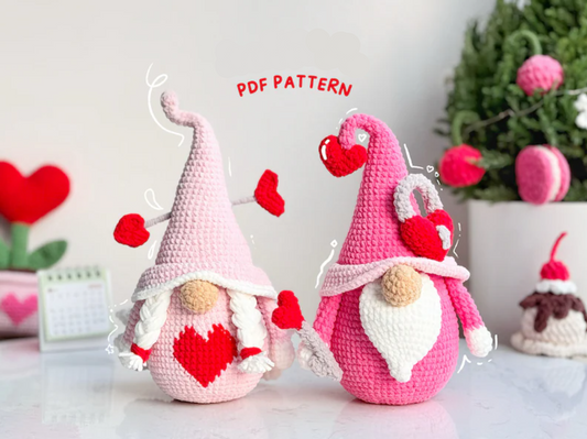 ❤️ Love Gnome Crochet Pattern  Valentine’s DIY 👫