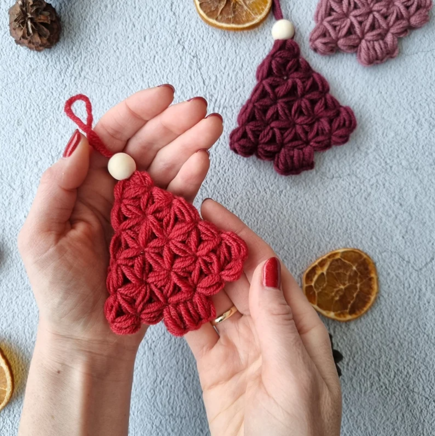 Christmas Tree Ornament  Holiday Decor Crochet Pattern