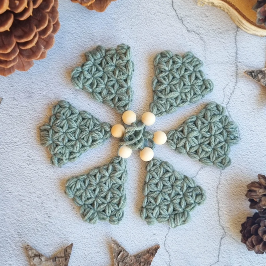 Christmas Tree Ornament  Holiday Decor Crochet Pattern