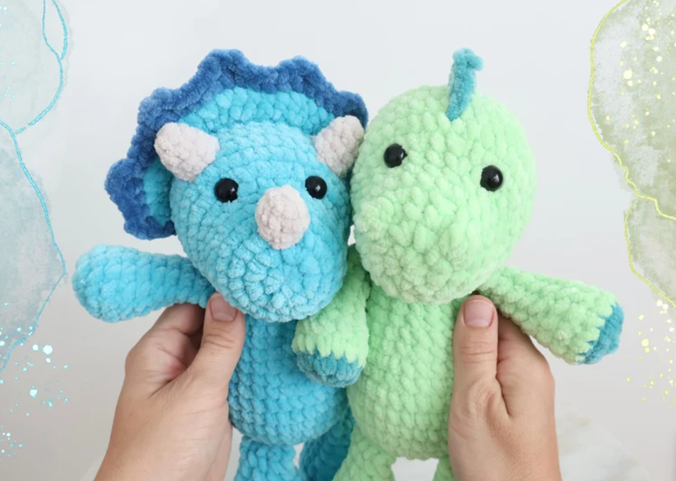 🦖 2-in-1 Dinosaur Crochet Pattern 🧶