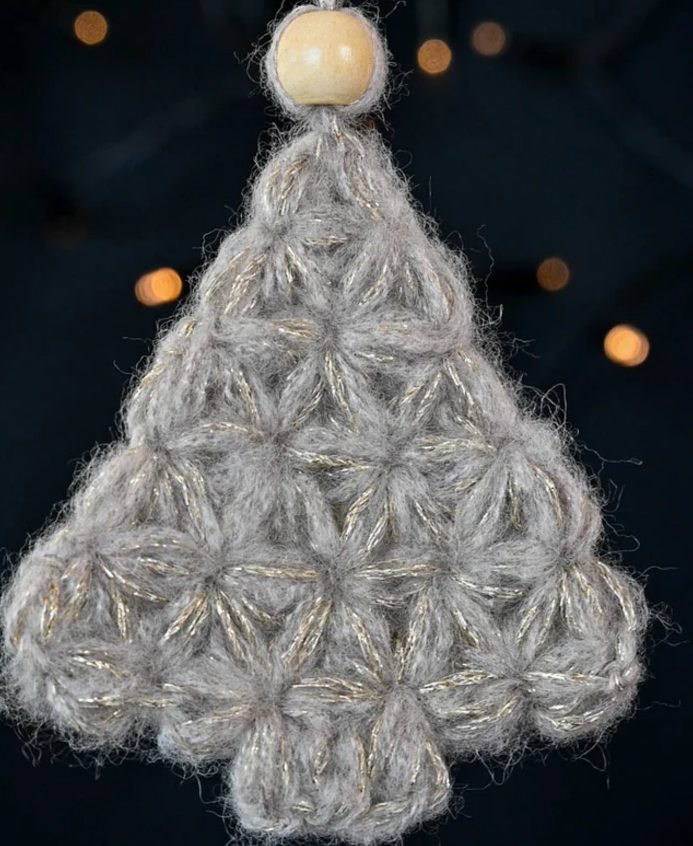 Christmas Tree Ornament  Holiday Decor Crochet Pattern