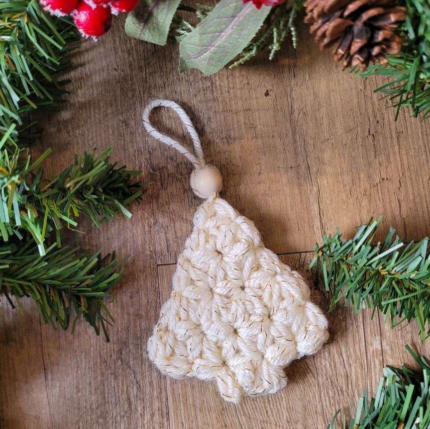 Christmas Tree Ornament  Holiday Decor Crochet Pattern