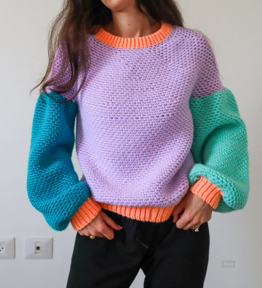 🧶 Better Sweater Crochet Pattern Balloon Sleeve Jumper for Kids & Women